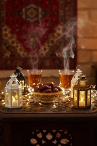 Ramazan Temalı Büyük Altıgen Açık Kubbe LED Lamba