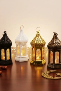 Ramazan Temalı Büyük Altıgen Kapalı Kubbe LED Lamba