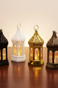 Ramazan Temalı Büyük Altıgen Kapalı Kubbe LED Lamba