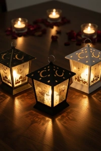 Ramazan Temalı Kare Kubbe LED Lamba