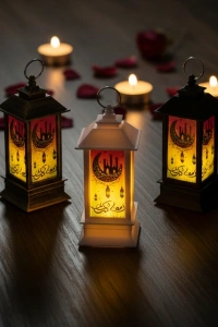 Ramazan Temalı Küçük Kare Kubbe LED Lamba