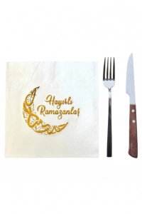 Ramazan Temalı Yaldız Baskılı Peçete