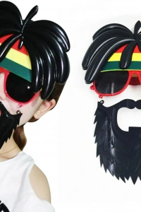 Rasta Peruklu Bob Marley Parti Gözlüğü