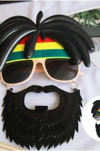 Rasta Peruklu Bob Marley Parti Gözlüğü