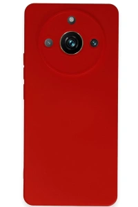 Realme 11 Pro Kılıf Nano içi Kadife Silikon - Kırmızı