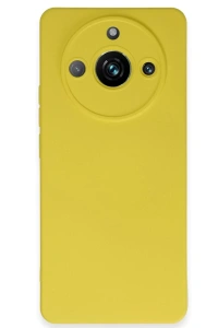 Realme 11 Pro Kılıf Nano içi Kadife Silikon - Sarı