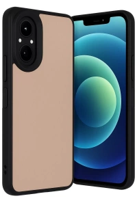 Realme 12 Lite Kılıf Aras Deri Kapak - Pudra