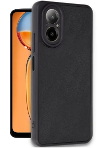 Realme 12 Lite Kılıf Aras Deri Kapak - Siyah