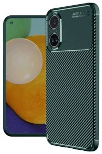 Realme 12 Lite Kılıf Auto Focus Karbon Kapak - Koyu Yeşil