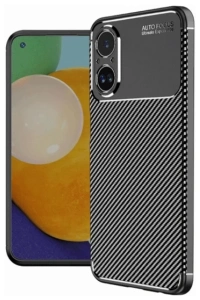 Realme 12 Lite Kılıf Auto Focus Karbon Kapak - Siyah
