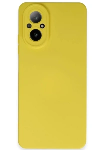 Realme 12 Lite Kılıf Nano içi Kadife Silikon - Sarı