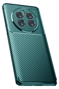 Realme 12 Pro Plus Kılıf Auto Focus Karbon Kapak - Koyu Yeşil