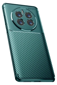 Realme 12 Pro Plus Kılıf Auto Focus Karbon Kapak - Koyu Yeşil