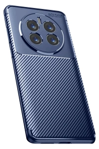 Realme 12 Pro Plus Kılıf Auto Focus Karbon Kapak - Lacivert