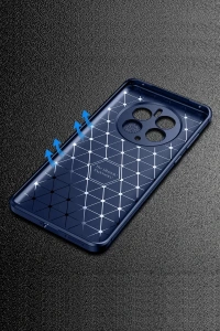 Realme 12 Pro Plus Kılıf Auto Focus Karbon Kapak - Lacivert