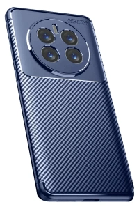 Realme 12 Pro Plus Kılıf Auto Focus Karbon Kapak - Lacivert