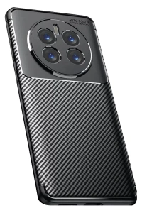 Realme 12 Pro Plus Kılıf Auto Focus Karbon Kapak - Siyah