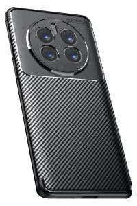 Realme 12 Pro Plus Kılıf Auto Focus Karbon Kapak - Siyah