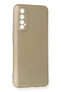 Realme 7 Kılıf First Silikon - Gold