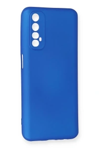 Realme 7 Kılıf First Silikon - Mavi