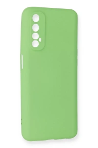 Realme 7 Kılıf First Silikon - Yeşil