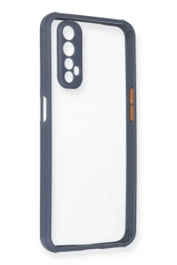 Realme 7 Kılıf Miami Şeffaf Silikon - Gri