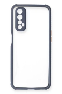 Realme 7 Kılıf Miami Şeffaf Silikon - Gri