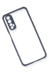 Realme 7 Kılıf Miami Şeffaf Silikon - Gri