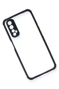 Realme 7 Kılıf Miami Şeffaf Silikon - Lacivert