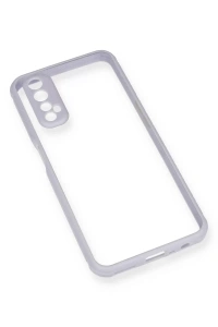 Realme 7 Kılıf Miami Şeffaf Silikon - Lila