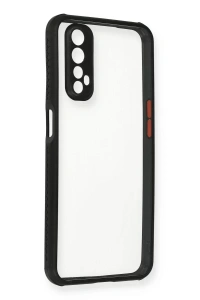 Realme 7 Kılıf Miami Şeffaf Silikon - Siyah