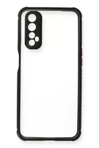 Realme 7 Kılıf Miami Şeffaf Silikon - Siyah