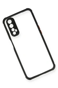 Realme 7 Kılıf Miami Şeffaf Silikon - Siyah