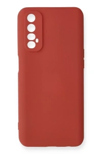 Realme 7 Kılıf Nano içi Kadife Silikon - Kiremit