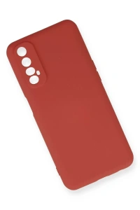 Realme 7 Kılıf Nano içi Kadife Silikon - Kiremit