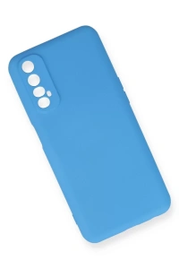 Realme 7 Kılıf Nano içi Kadife Silikon - Mavi