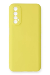 Realme 7 Kılıf Nano içi Kadife Silikon - Sarı