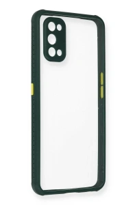 Realme 7 Pro Kılıf Miami Şeffaf Silikon - Koyu Yeşil