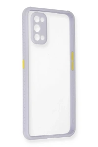 Realme 7 Pro Kılıf Miami Şeffaf Silikon - Lila