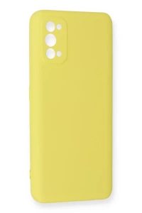 Realme 7 Pro Kılıf Nano içi Kadife Silikon - Sarı
