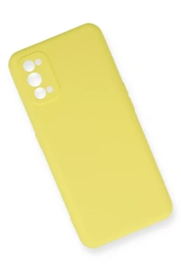 Realme 7 Pro Kılıf Nano içi Kadife Silikon - Sarı