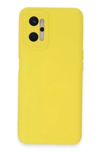 Realme 9i 4G Kılıf Nano içi Kadife Silikon - Sarı