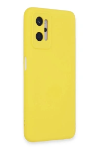 Realme 9i 4G Kılıf Nano içi Kadife Silikon - Sarı