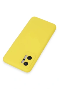 Realme 9i 4G Kılıf Nano içi Kadife Silikon - Sarı