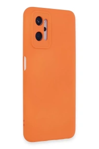 Realme 9i 4G Kılıf Nano içi Kadife Silikon - Turuncu