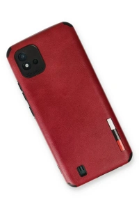 Realme C11 2021 Kılıf Loop Deri Silikon - Kırmızı