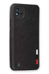 Realme C11 2021 Kılıf Loop Deri Silikon - Siyah
