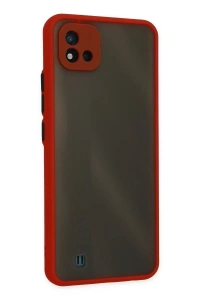 Realme C11 2021 Kılıf Montreal Silikon Kapak - Kırmızı