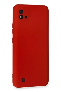 Realme C11 2021 Kılıf Nano içi Kadife Silikon - Kırmızı