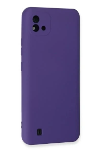 Realme C11 2021 Kılıf Nano içi Kadife Silikon - Mor